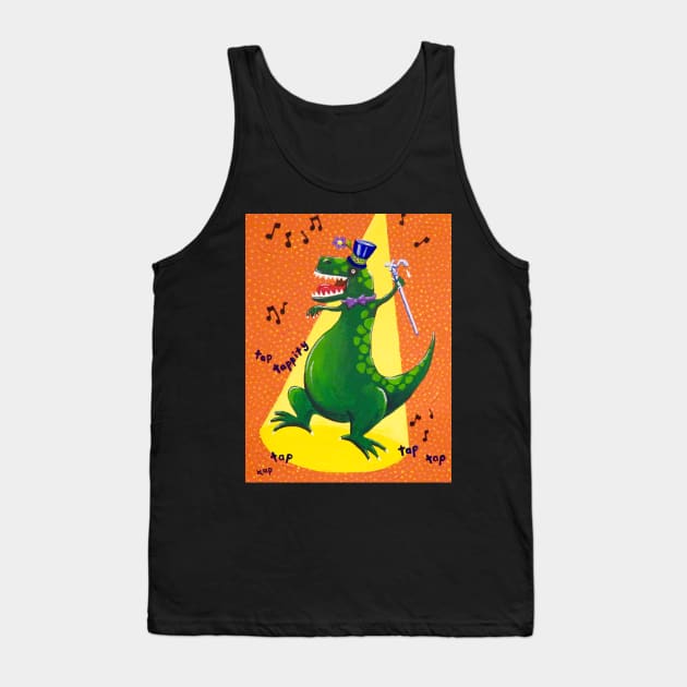 Dancing Dinosaur Tank Top by SoozieWray